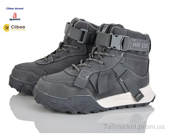 Ботинки детские удобные зима HC856-1 grey (8 пар р.31-36) "Clibee-Doremi" недорого оптом от прямого поставщика Фотография Ботинки детские удобные зима HC856-1 grey (8 пар р.31-36) "Clibee-Doremi" недорого оптом от прямого поставщика
