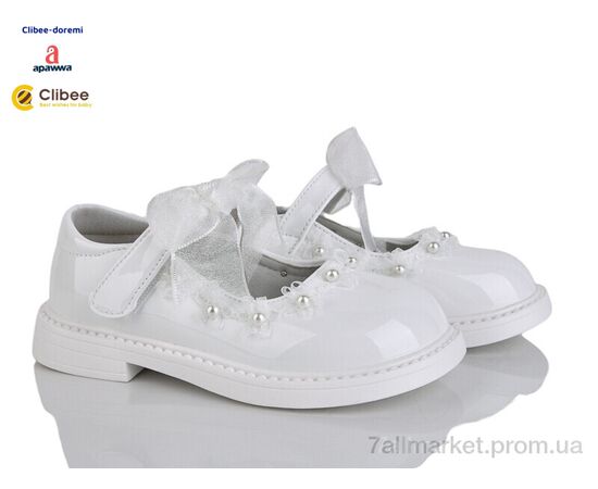 Туфли детские удобные Весна/осень DB651-2 white (6 пар р.26-30) "Clibee-Doremi" недорого оптом от прямого поставщика Фотография Туфли детские удобные Весна/осень DB651-2 white (6 пар р.26-30) "Clibee-Doremi" недорого оптом от прямого поставщика