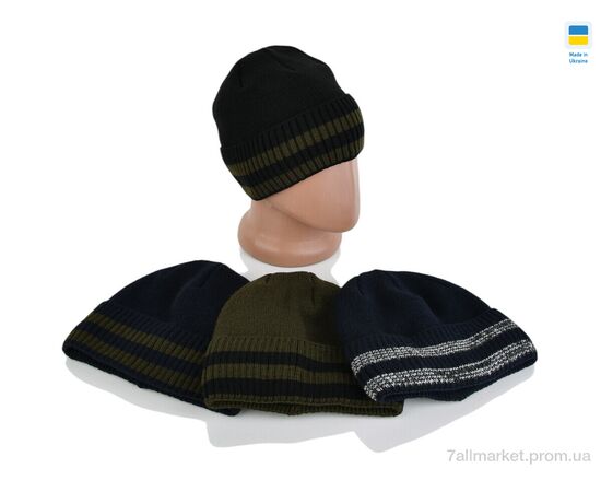 Шапка чоловіча Зима Шапка з відворотом смужка на флісі mix (44р) (5 шт. р.сіткаOne size) "VIOLA" недорого оптом від прямого постачальника Шапка чоловіча Зима Шапка з відворотом смужка на флісі mix (44р) (5 шт. р.сіткаOne size) "VIOLA" недорого оптом від прямого постачальника