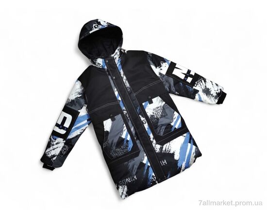 Куртка детская Зима 2555 чорна з синій (4 шт. р.сетка L-3XL) "Kids-modnik" недорого оптом от прямого поставщика Фотография Куртка детская Зима 2555 чорна з синій (4 шт. р.сетка L-3XL) "Kids-modnik" недорого оптом от прямого поставщика