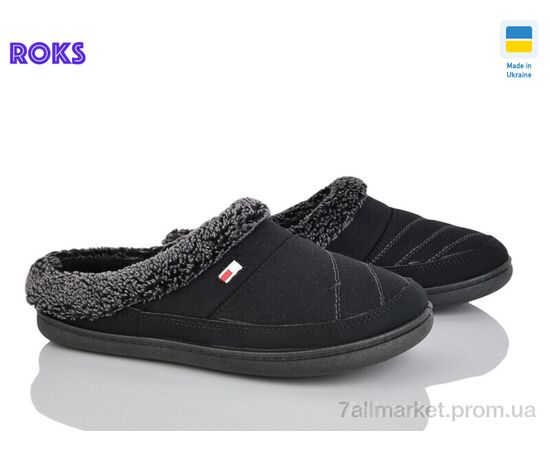 Тапки чоловічі домашні Весна/осінь ТЧ01 чорний (8 пар р.40-46) "Roks" недорого оптом від прямого постачальника Тапки чоловічі домашні Весна/осінь ТЧ01 чорний (8 пар р.40-46) "Roks" недорого оптом від прямого постачальника