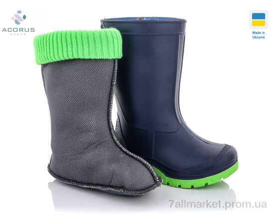 Резиновая обувь детская Весна/осень Асоль синий (6 пар р.24-35) "Acorus" недорого оптом от прямого поставщика, изображение 2 Фотография Резиновая обувь детская Весна/осень Асоль синий (6 пар р.24-35) "Acorus" недорого оптом от прямого поставщика, изображение 2