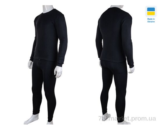 Фотография Термобельё мужское Весна/осень Комплект білизни чол. чорний батал (3 шт. р.сетка 3XL-5XL) "VIOLA" недорого оптом от прямого поставщика, изображение 3