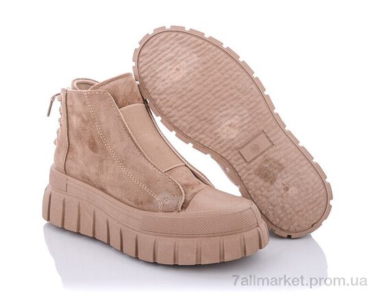 Черевики жіночі стильні Весна/осінь 20-956 khaki (8 пар р.36-41) "Violeta" недорого оптом від прямого постачальника, зображення 2