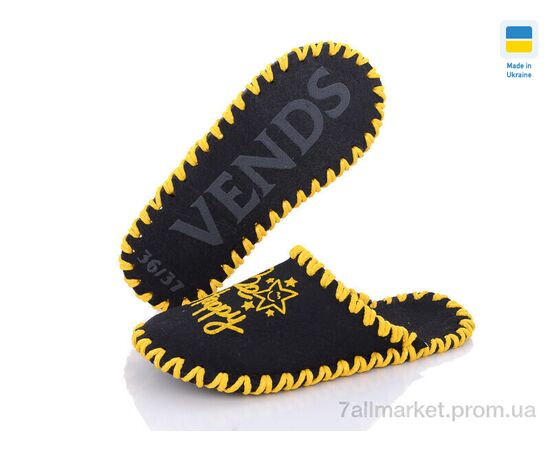 Фотография Тапки женские для дома Весна/осень 266W чорні (9 пар р.36-41) "Active" недорого оптом от прямого поставщика, изображение 2