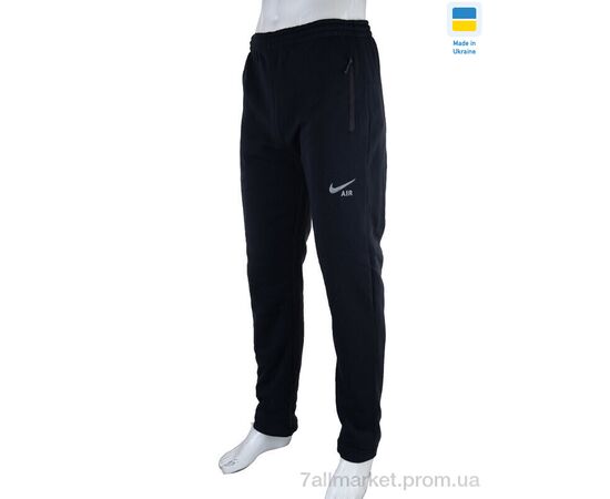 Фотография Спортивные брюки мужские Весна/осень 01 navy, флис (04658) (5 шт. р.сетка 46-54) "Obuvok" недорого оптом от прямого поставщика, изображение 2