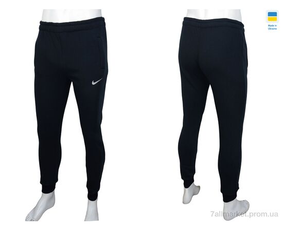 Спортивні штани чоловічі Весна/осінь Ni navy, флис (06972) (5 шт. р.сітка48-56) "Obuvok" недорого оптом від прямого постачальника, зображення 4