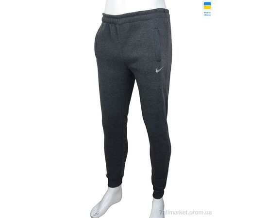 Спортивні штани чоловічі Весна/осінь Ni grey, флис (06970) (5 шт. р.сітка48-56) "Obuvok" недорого оптом від прямого постачальника, зображення 2