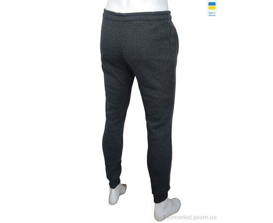 Спортивні штани чоловічі Весна/осінь Ni grey, флис (06970) (5 шт. р.сітка48-56) "Obuvok" недорого оптом від прямого постачальника, зображення 3