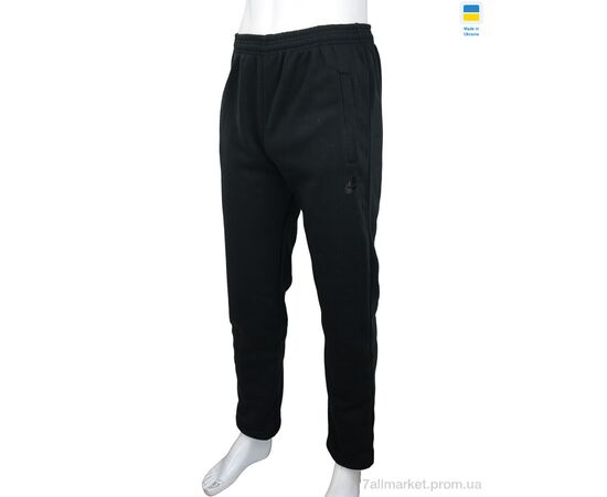 Фотография Спортивные брюки мужские Весна/осень Ni black, флис (06969) (5 шт. р.сетка 48-56) "Obuvok" недорого оптом от прямого поставщика, изображение 2