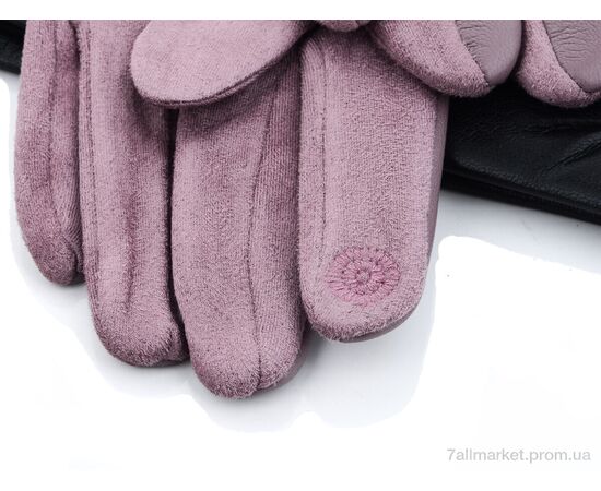 Рукавички жіночі Весна/осінь 15-141Ж кожзам плюш mix (12 шт. р.сітка6,5-8,5) "TUZZI" недорого оптом від прямого постачальника, зображення 3