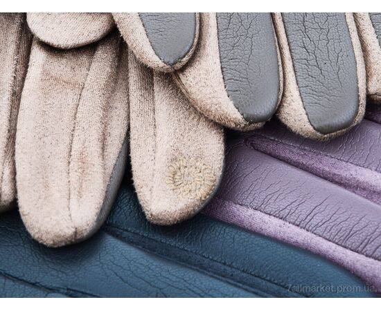 Рукавички жіночі Весна/осінь 15-142Ж кожзам плюш mix (12 шт. р.сітка6,5-8,5) "TUZZI" недорого оптом від прямого постачальника, зображення 3