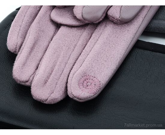 Рукавички жіночі Весна/осінь 15-145Ж кожзам плюш mix (12 шт. р.сітка6,5-8,5) "TUZZI" недорого оптом від прямого постачальника, зображення 3