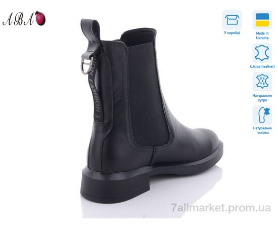Черевики жіночі стильні Зима 116 чорний (6 пар р.36-41) "Aba" недорого оптом від прямого постачальника, зображення 2