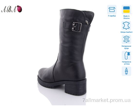 Чоботи жіночі зручні Зима 628 чорний (6 пар р.36-41) "Aba" недорого оптом від прямого постачальника, зображення 2