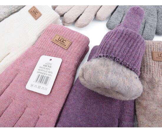 Рукавички жіночі Зима 7129 mix (12 шт. р.сітка6,5-8,5) "KUINH" недорого оптом від прямого постачальника, зображення 2