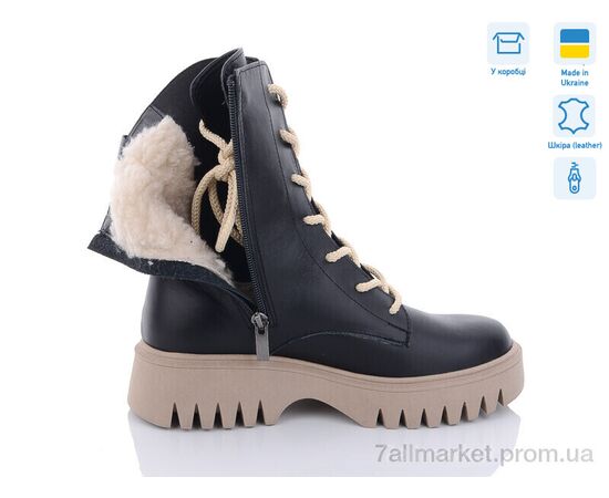 Черевики жіночі стильні Зима 07062-35 ч.ш.т. (6 пар р.36-40) "A.N.I.One" недорого оптом від прямого постачальника, зображення 2