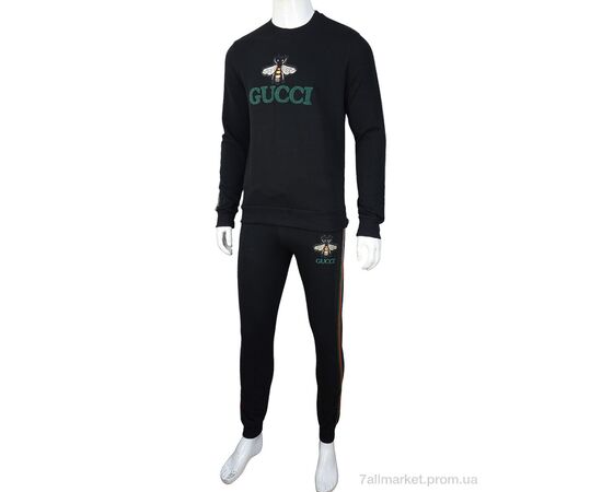 Фотография Спортивный костюм мужской Весна/осень 02935 black (5 шт. р.сетка S-2XL) "Obuvok" недорого оптом от прямого поставщика, изображение 2