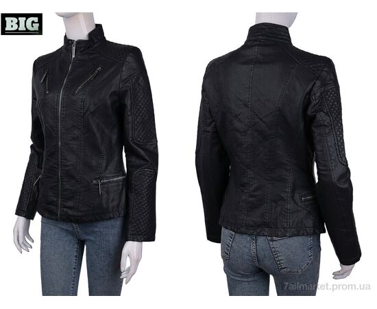Куртка жіноча Весна/осінь 2031 black (5 шт. р.сіткаS-2XL) "BIG" недорого оптом від прямого постачальника, зображення 3
