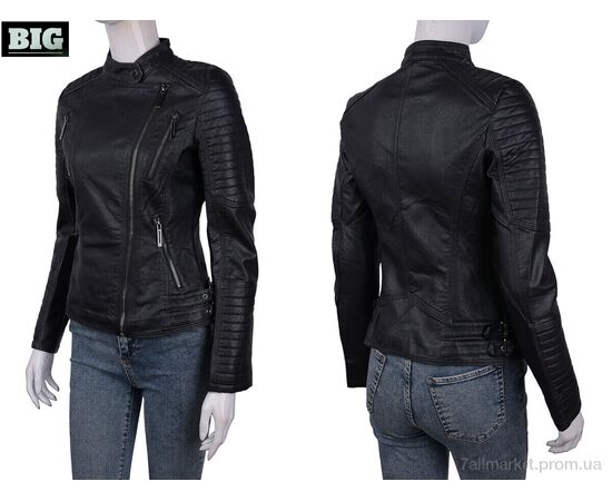 Куртка жіноча Весна/осінь 2021 black (5 шт. р.сіткаS-2XL) "BIG" недорого оптом від прямого постачальника, зображення 3