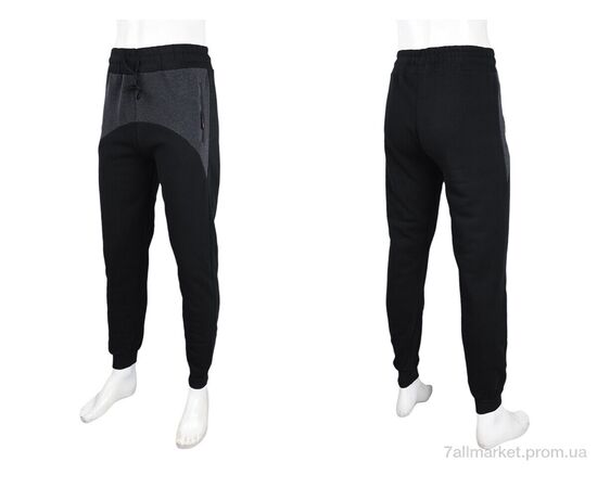 Фотография Спортивные брюки мужские Зима 3814-CS403-1-150 black (5 шт. р.сетка L-4XL) "Мир" недорого оптом от прямого поставщика, изображение 3
