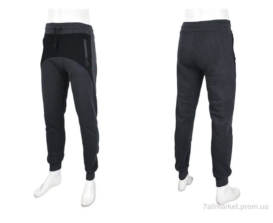 Фотография Спортивные брюки мужские Зима 3814-CS403-2-150 grey (5 шт. р.сетка L-4XL) "Мир" недорого оптом от прямого поставщика, изображение 3