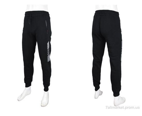 Фотография Спортивные брюки мужские Зима 3815-CS404-1-150 black (5 шт. р.сетка L-4XL) "Мир" недорого оптом от прямого поставщика, изображение 3
