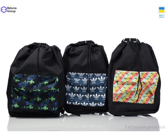 Рюкзак-мешок унисекс  BX001-7 mix (3 шт. р.сетка ) "Reluna Group" недорого оптом от прямого поставщика, изображение 2 Фотография Рюкзак-мешок унисекс  BX001-7 mix (3 шт. р.сетка ) "Reluna Group" недорого оптом от прямого поставщика, изображение 2