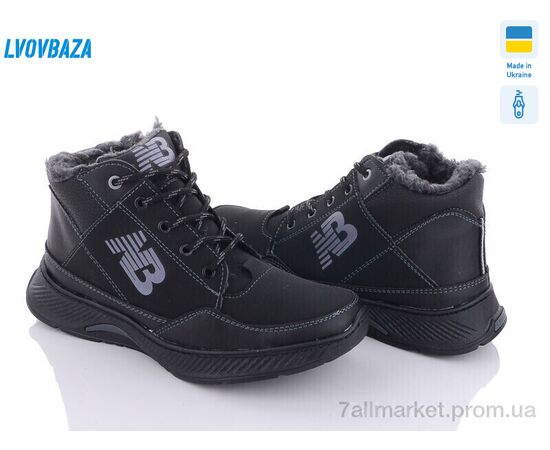 Черевики чоловічі стильні Зима Ankor Б11 чорний (8 пар р.40-45) "Lvovbaza" недорого оптом від прямого постачальника, зображення 2