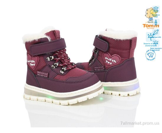 Фотография Дутики детские утепленные зима 11328F LED (8 пар р.23-28) "TOM.M" недорого оптом от прямого поставщика, изображение 2