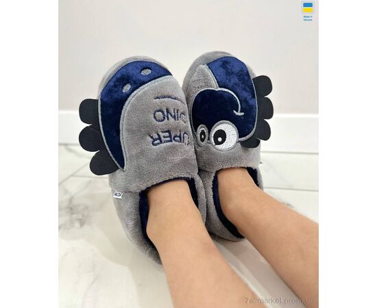 Тапки дитячі домашні Зима ТЗ 355-015 сірий (5 пар р.24-33) "LiBang" недорого оптом від прямого постачальника, зображення 2 Тапки дитячі домашні Зима ТЗ 355-015 сірий (5 пар р.24-33) "LiBang" недорого оптом від прямого постачальника, зображення 2