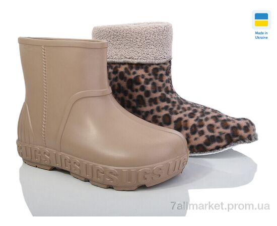 Чоботи з піни жіночі Зима RD661 бежевий (6 пар р.37-41) "Крок" недорого оптом від прямого постачальника, зображення 2