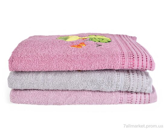 Фотография Полотенце  8924 (10625) 70x140  mix (8 шт. р.сетка One size) "Obuvok" недорого оптом от прямого поставщика, изображение 2