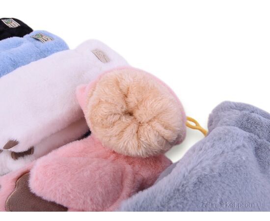 Фотография Варежки детские Зима M10 лапка (норка) mix (12 шт. р.сетка 8-12) "TUZZI" недорого оптом от прямого поставщика, изображение 2
