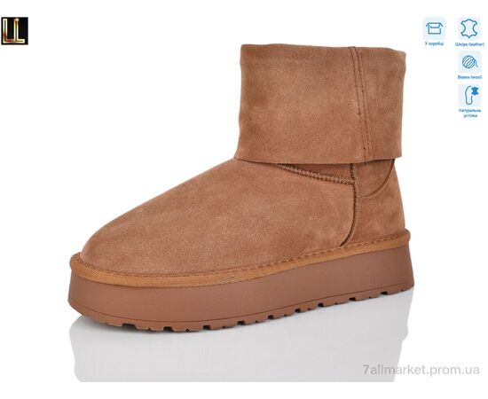 Уггі жіночі утеплені Зима L956-4 (8 пар р.37-41) "Lilin" недорого оптом від прямого постачальника, зображення 3