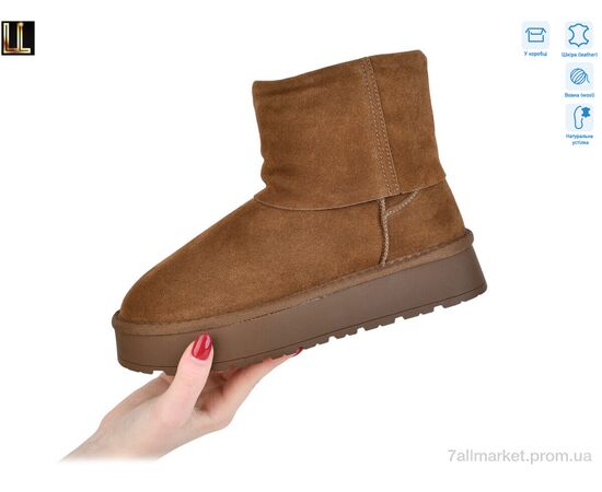 Уггі жіночі утеплені Зима L956-9 (8 пар р.37-41) "Lilin" недорого оптом від прямого постачальника, зображення 2