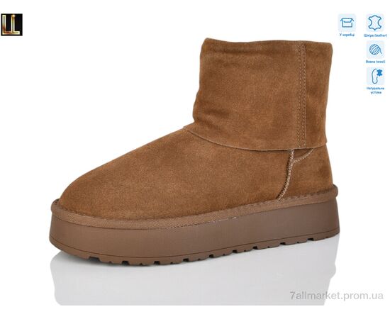 Уггі жіночі утеплені Зима L956-9 (8 пар р.37-41) "Lilin" недорого оптом від прямого постачальника, зображення 3