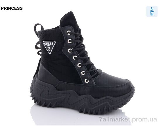 Фотография Ботинки женские стильные зима FC135 black (8 пар р.36-41) "Princess" недорого оптом от прямого поставщика, изображение 2