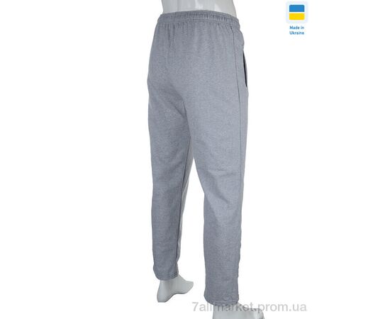 Фотография Спортивные брюки мужские Весна/осень 05631-5 grey (6 шт. р.сетка 46-56) "Obuvok" недорого оптом от прямого поставщика, изображение 3