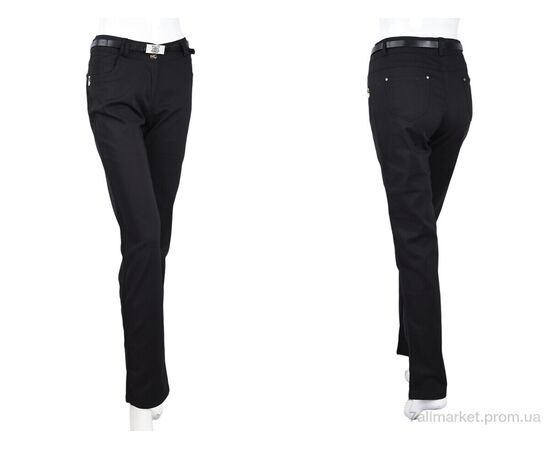 Жіночі брюки Весна/осінь 2563 black (08954) (6 шт. р.сітка28-33) "Obuvok" недорого оптом від прямого постачальника, зображення 3