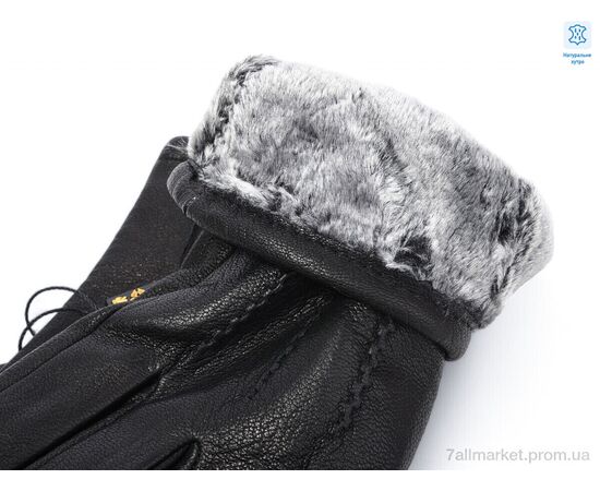 Чоловічі рукавиці Зима 2803 black (хутро) (10 шт. р.сітка11-13) "KUINH" недорого оптом від прямого постачальника, зображення 2