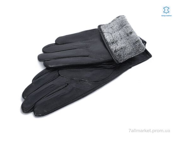 Рукавички жіночі Зима 2 black шкіра кози махра (10 шт. р.сітка6,5-8,5) "KUINH" недорого оптом від прямого постачальника, зображення 2