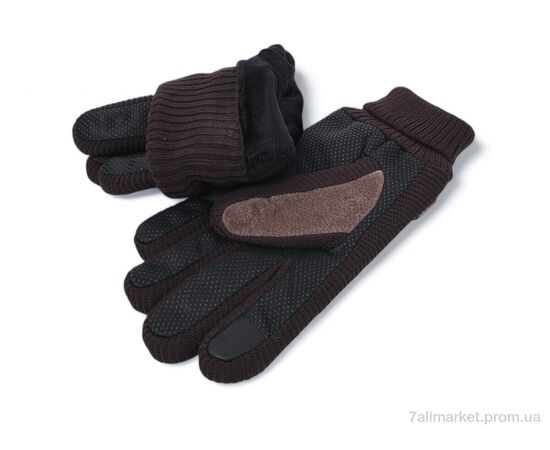 Чоловічі рукавиці Зима 64-2 brown (12 шт. р.сітка11-13) "TUZZI" недорого оптом від прямого постачальника, зображення 2