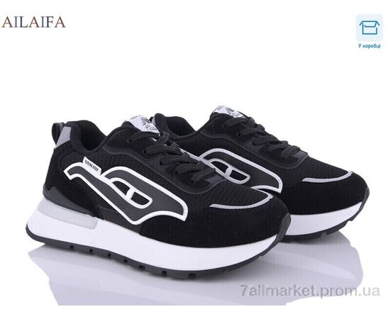 Кросівки жіночі модні Весна/осінь T813-1 black (8 пар р.36-41) "Ailaifa" недорого оптом від прямого постачальника, зображення 2 Кросівки жіночі модні Весна/осінь T813-1 black (8 пар р.36-41) "Ailaifa" недорого оптом від прямого постачальника, зображення 2