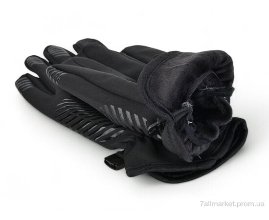 Чоловічі рукавиці Зима A31-04 black (12 шт. р.сіткаL-XL) "TUZZI" недорого оптом від прямого постачальника, зображення 2