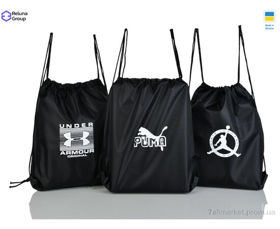 Рюкзак-мішок унісекс  N612-2 mix (5 шт. р.сітка) "Reluna Group" недорого оптом від прямого постачальника, зображення 2 Рюкзак-мішок унісекс  N612-2 mix (5 шт. р.сітка) "Reluna Group" недорого оптом від прямого постачальника, зображення 2