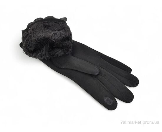 Фотография Перчатки женские Зима 723-2 black (12 шт. р.сетка 6,5-8,5) "KUINH" недорого оптом от прямого поставщика, изображение 2