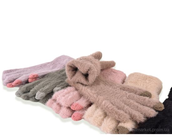 Перчатки женские Зима D03 (норка) mix (12 шт. р.сетка One size) "CAP" недорого оптом от прямого поставщика, изображение 2 Фотография Перчатки женские Зима D03 (норка) mix (12 шт. р.сетка One size) "CAP" недорого оптом от прямого поставщика, изображение 2