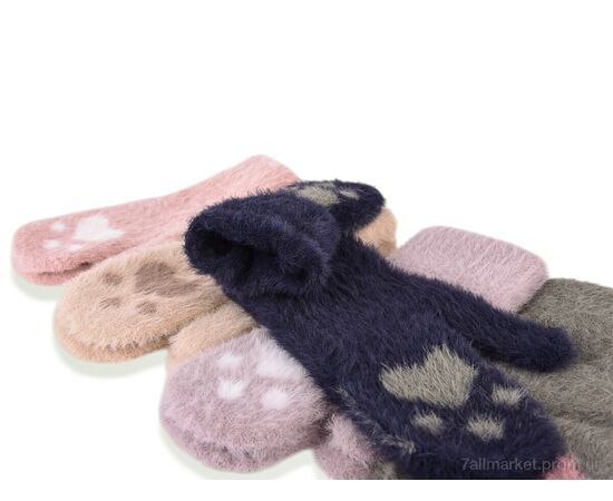 Варежки для женщин Зима D06 (норка) mix (12 шт. р.сетка One size) "CAP" недорого оптом от прямого поставщика, изображение 2 Фотография Варежки для женщин Зима D06 (норка) mix (12 шт. р.сетка One size) "CAP" недорого оптом от прямого поставщика, изображение 2