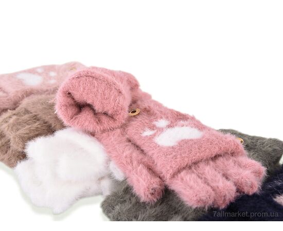 Варежки для женщин Зима D09 (норка) mix (12 шт. р.сетка One size) "CAP" недорого оптом от прямого поставщика, изображение 2 Фотография Варежки для женщин Зима D09 (норка) mix (12 шт. р.сетка One size) "CAP" недорого оптом от прямого поставщика, изображение 2